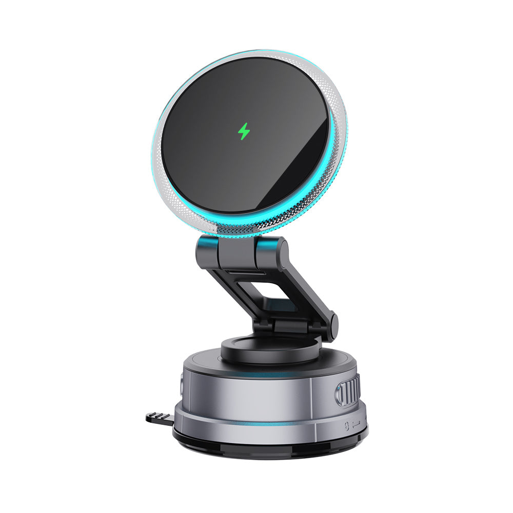 Magnetic Car Phone Mount – 15W Wireless Charging & Hands-Free Use
